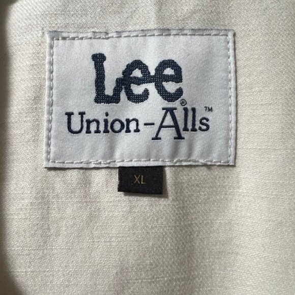 Lee Union-Alls Short Jumpsuit Romper Short Sleeves Off-White XL - Picture 5 of 6